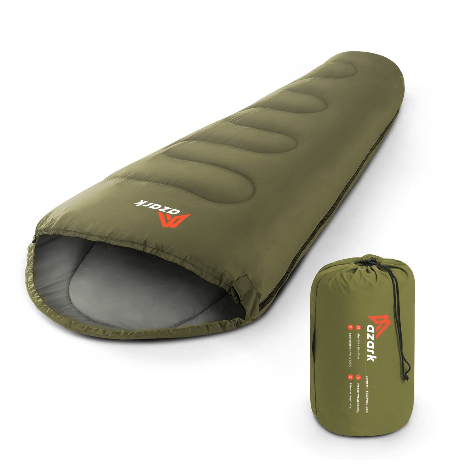 Azark Mummy Sleeping Bag – Green