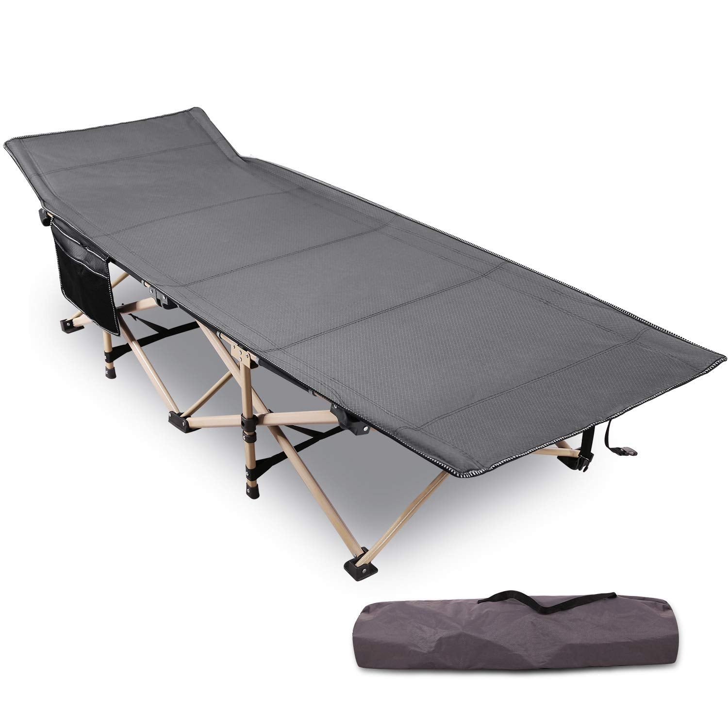 REDCAMP Heavy-Duty Folding Camping Cot – Grey